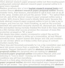 Abstract Research Paper Proposal Outline Abstract Research Paper Research Paper Research Proposal