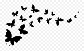 Black and white flower border png. Blackandwhite Flying Butterfly Clipart Black And White Png Free Transparent Png Images Pngaaa Com