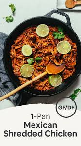 1 Pan Mexican Shredded Chicken Minimalist Baker Recipes Recipe Mexican Shredded Chicken Shredded Chicken Mexican Chicken