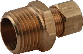 PlumbShop Brass Compression Fitting, 3/8-in OD x 1/2-in MIP ...