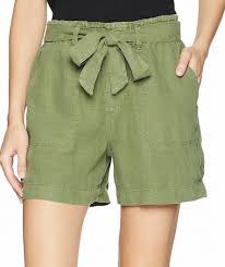 Details About Sanctuary Womens Shorts Cadet Green Size Medium M Belted Linen Solid 69 612