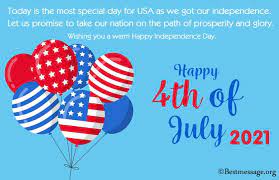 Independence day of the united states , also referred to as the fourth of july or july fourth in the u.s., is a federal holiday commemorating the adoption of the declaration of independence 240 years ago in 1776 on july 4 by the continental. Happy 4th Of July Messages Usa Independence Day Quotes Wishes