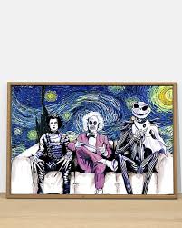 Learn more about johnny depp. Beetlejuice Jack Skellington Edward Scissorhands Starry Night Van Gogh Poster