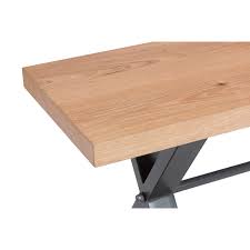 This is done to further protect the bench while in transit. Industrial Dining Bench With Wood Seat Black Crossed Legs Furniture123