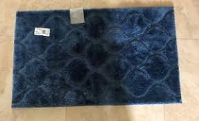 bath rug collection 24x40 blue indigo