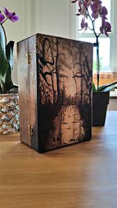 Custom Magic The Gathering Wood Burned Deck Box Etsy Wood Burning Crafts Wood Burning Art Wood Burning Patterns