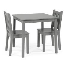 Shop our best selection of kids wooden table & chairs to reflect your style and inspire their imagination. Wood Kids Table Chairs 3 Piece Set Grey Overstock 19508685
