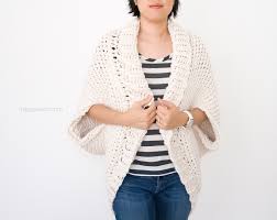One shrug features a cuff and the other one does not. Simple Starlight Shrug Crochet Pattern One Dog Woof