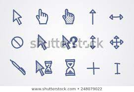 Hand Drawn Cursors Vector Illustration Mouse Click Icons How To Draw Hands Vector Illustration Illustration