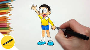 ◢ verify correct runtime settings. How To Draw Nobita From Doraemon Step By Step Drawing For Children Lesson Youtube