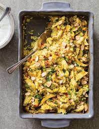 If you're a mother, or a human, then i'm sure you love a good old casserole! Curried Chicken And Coconut Rice Casserole With Lime Yogurt Sauce Recipe Recipe Wisdom