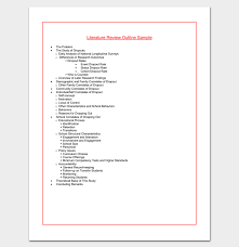 Sample Literature Review Outline Literature Review Outline Review Essay Essay Outline