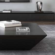 Modern Black Wood Coffee Table With Storage Square Drum Coffee Table With Drawer Drum Coffee Table Coffee Table Wood Minimalist Coffee Table