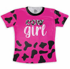 Camiseta Infantil Personalizada Frente E Verso Cow Girl Na Camiseteria S A