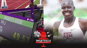 On tuesday in track and field. Athing Mu Breaks Ncaa 400m Record Again