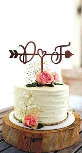 Rustic Wedding Arrow Cake Topper Wood Initials Cake Topper D Etsy In 2021 Wedding Cake Toppers Monogram Wedding Cake Custom Cake Toppers