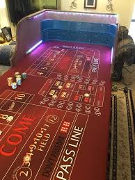 Custom Craps Table Back W Led Remote Lights And 8ft Felt 4 Different Colors This Item For Sell Is A Custom Craps Table In 2020 Craps Light Table Online Casino Games