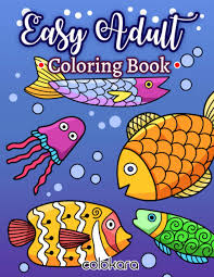Download and print these large coloring pages for free. Amazon Com Easy Adult Coloring Book Large Print Coloring Book For Beginners Seniors And People With Low Vision 9798678584007 Colokara Books