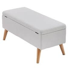 Maybe you would like to learn more about one of these? Vince Fabric Long Storage Ottoman Bench Foot Stool White Bunnings Australia