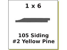 Shiplap siding is a lumber profile designed so that, when installed, the board above overlaps the board beneath. Cox Hardware And Lumber 1 X 6 2 Yellow Pine Siding 105 Lengths