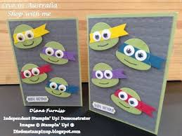 40 Ninja Turtle Card Using Stampin Up Products Youtube In 2020 Stampin Up Kids Cards Boy Cards