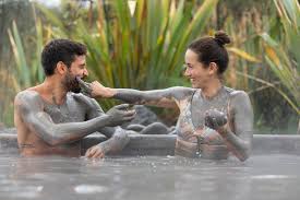 Untuk dapat sampai ke kolam pemandian dari tempat parkir pengunjung harus melewati jalan setapak yang tertata dengan sangat rapi dengan pinggiran kebun yang berwarna hijau. Kolam Air Panas Spa Kesehatan Di Selandia Baru Hal Hal Yang Dapat Dilihat Dan Dilakukan Di Selandia Baru