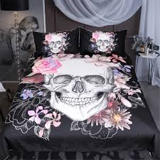 Queen platform bed in pine. Fanximan Customized Skull Print Bedding Set Queen Boy Girls Gothic Duvet Cover Black Bedclothes Pink Flowers Love Bed Set Bedding Sets Aliexpress