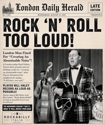 AUGUST 31, 1955 — ROCK 'N' ROLL WAS TOO LOUD! 🔥🎸 On this day in 1955, a London judge fined a man named Sidney Turner £3 and 10 shillings for what the