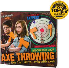 And over 50+ other funny axe throwing names you need after familiarizing yourself with everything you need to know about axe throwing competitions you'll have to pick a local league near you and learn. Amazon Com Toysmith Warrior S Mark Indoor Outdoor Foam Axe Throwing Game Winner Creative Child Magazine 2019 Toy Of The Year Toys Games