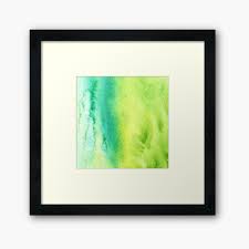 Download this premium vector about watercolor cactus background, and discover more than 12 million professional graphic resources on freepik. Hand Painted Watercolor Background Abstract Texture Yellow Green Emerald Turquoise Framed Art Print By Jellyfishmad Redbubble