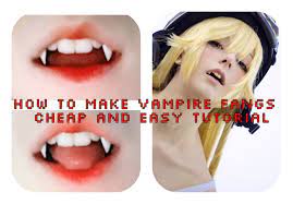 To masquerade as a vampire has become much easier at home, because now don't need to search in stores purchase fangs! How To Make Vampire Fangs Easy And Cheap Tutorial Vampire Fangs Vampire Fangs Diy Vampire Costume Diy