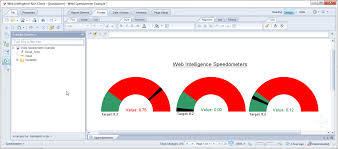 how to create a speedometer inside of a web intelligence