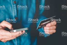 Online Banking Businessman Using Smartphone With Credit Card Fintech Online Banking Fintech Credit Card