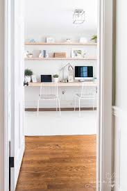 Create the perfect desk area with this wall mounted laptop desk. Diy Floating Desk And Shelves Jenna Kate At Home
