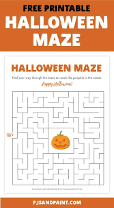 Get crafts, coloring pages, lessons, and more! Free Printable Halloween Maze Pjs And Paint