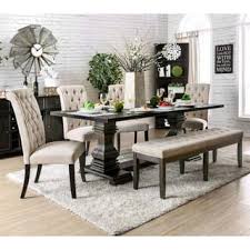 Furniture Of America Reagan Transitional Antique Black 84 Inch Dining Table Formal Dining Room Sets Dining Table Black Dining Room Sets
