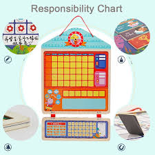 Wooden Magnetic Reward Activity Responsibility Chart Calendar Kids Schedule Educational Toys For Children Calendar Time Toys Best Offer 11 11