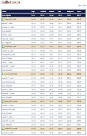 Horaire de priere a toulouse. Horaire De Prieres Votre Calendrier Du Mois De Juillet