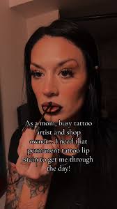 This is one of the best lip stains I’ve ever used… takes no time and it  last all day.. lots of colors get yours tidy! #PaidPartnership #tattoos  #fyp #grandforkstattooartist #lipstain