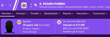 Pedro porro está cuajando una gran temporada en el sporting de portugal. Fm20 Wonderkid Pedro Porro Fm Blog