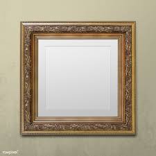 Download Premium Psd Of Vintage Rectangle Gold Picture Frame Mockup In 2020 Gold Picture Frames Frame Mockups Picture Frames
