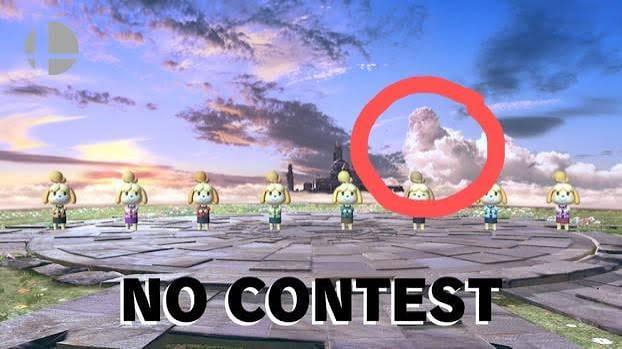 Has anyone noticed that in the no contest screen you can see a cloud on the  middle right that looks like an orc? : r/SmashBrosUltimate