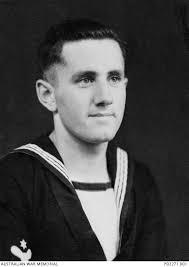 Australia, c. 1941. Formal studio portrait of S5695 Stoker Loren Jack Lake  who was killed in ...