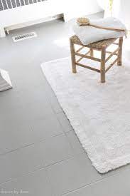 Painting tile floors painted floors diy painting hall flooring floor finishes pretty cool apartment therapy chevron inspiration. How I Painted Our Bathroom S Ceramic Tile Floors A Simple And Cheap Diy Driven By Decor