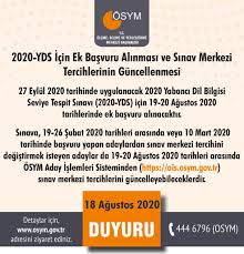 Sınav başvuruları, sınav sonuçları, yerleştirme başvuruları ve yerleştirme sonuçları gibi birçok işlem ösym ayrıca başvuru merkezinde web kamerası ile fotoğrafınız çekilecek ve sisteme aktarılacaktır. Osym On Twitter 2020 Yds Icin Ek Basvuru Alinmasi Ve Sinav Merkezi Tercihlerinin Guncellenmesi Https T Co W8n5byntye