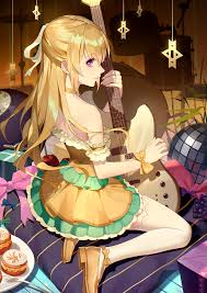 Maybe you would like to learn more about one of these? Bang Dream Anime Girls Anime Blonde Long Hair Looking At Viewer Profile Purple Eyes Bare Shoulders D Wallpaper Resolution 2480x3508 Id 515528 Wallha Com