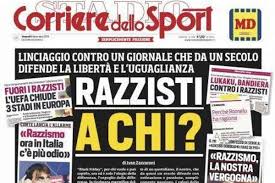 Mayo's leading newspaper this is a holding page for home. Corriere Dello Sport Blasts Critics For Lynching Newspaper In Incredible Defence Of Black Friday Front Page London Evening Standard Evening Standard