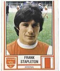 Frank Stapleton now aged 69. Played for a host of clubs including Arsenal,  Manchester United,Blackburn and Huddersfield. 71 caps for the Republic of  Ireland to.