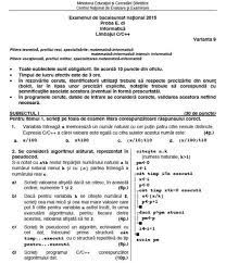 Materii bac de nota 10. Subiecte Bac Psihologie 2015