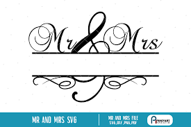 Download Mr And Mrs Svg Mr And Mrs Split Monogram Svg Wedding Svg Svg File By Pinoyart Thehungryjpeg Com